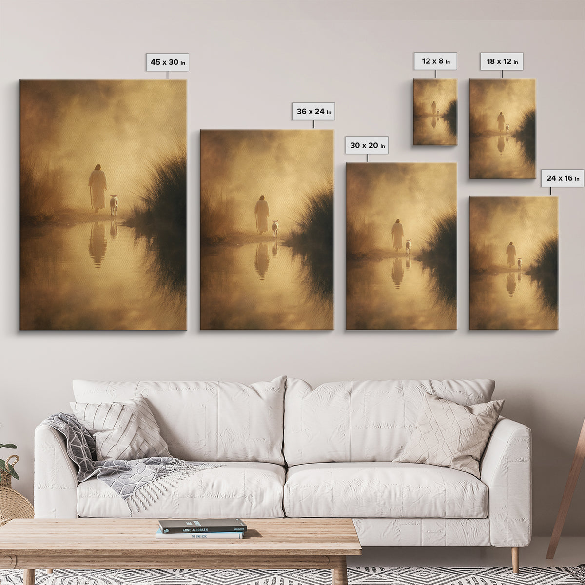 Shoreline Of Hope – Framed Canvas Print – Jesus Canvas Art – Christian Wall Art – Modern Christian Art – Christian Decoration – Christmas A