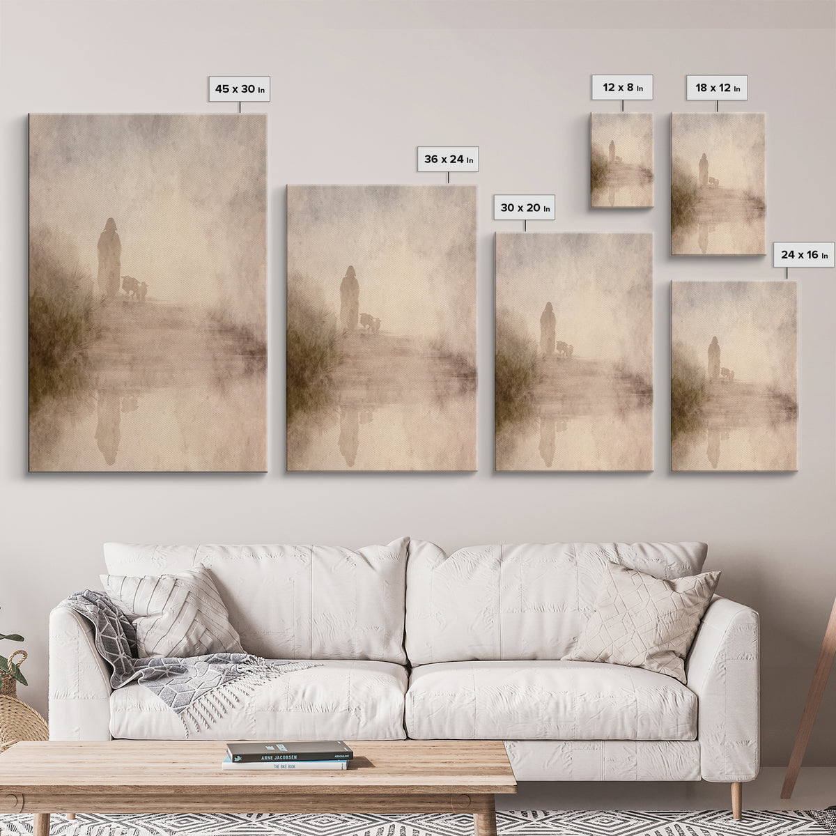 Light Of The Way – Framed Canvas Print – Christian Wall Art – Jesus Painting – Modern Christian Art – Christmas Canvas Wall Art – Christian