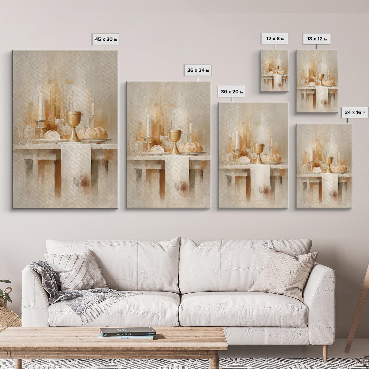Sacred Communion Light | Framed Canvas Print | Christian Wall Art | Christian Christmas Art | Christian Art Canvas | Unique Christian Art