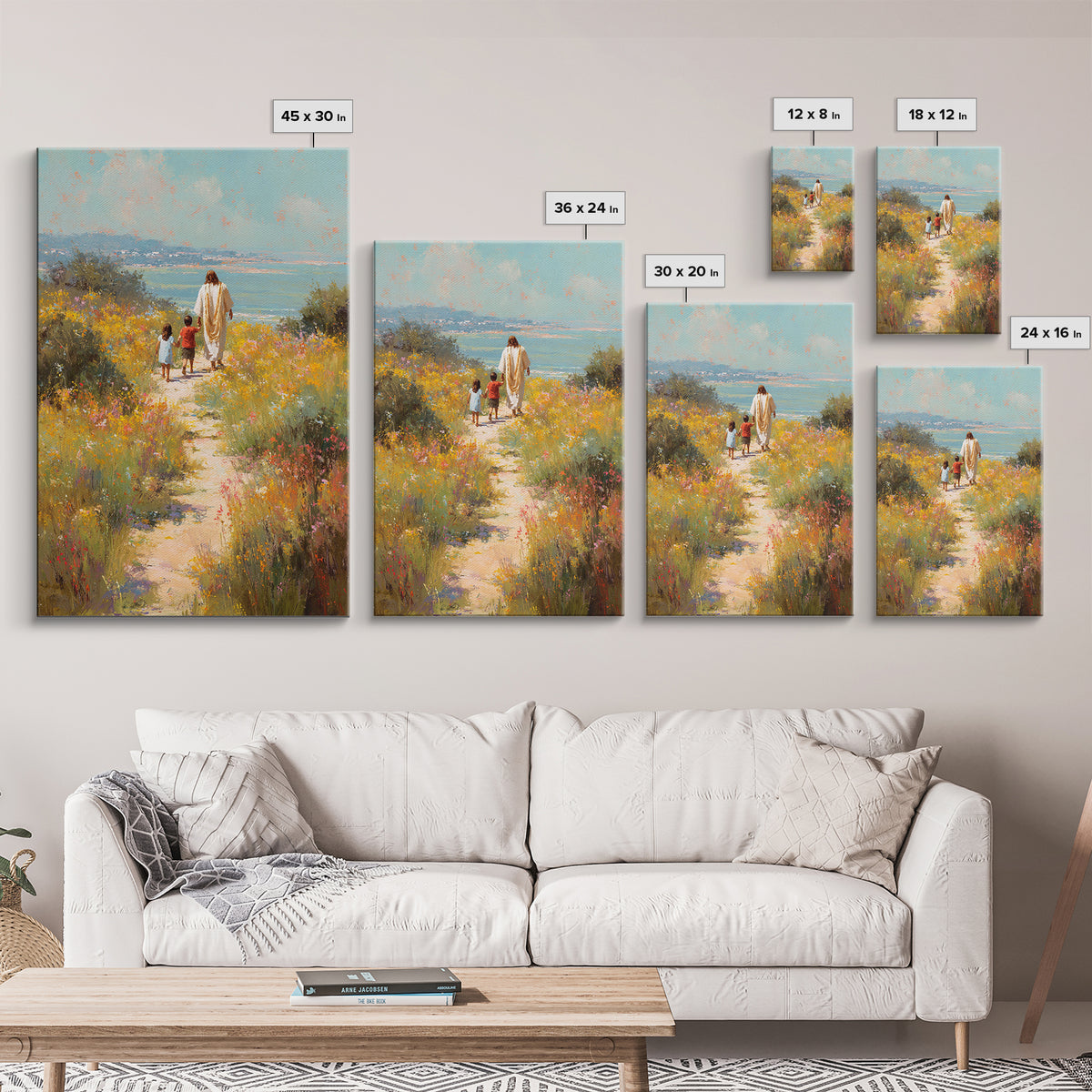 Blossoms Of Guidance, Framed Canvas Print, Christian Wall Art, Jesus Canvas Art, Christian Art Print, Large Christian Painting, Christian G