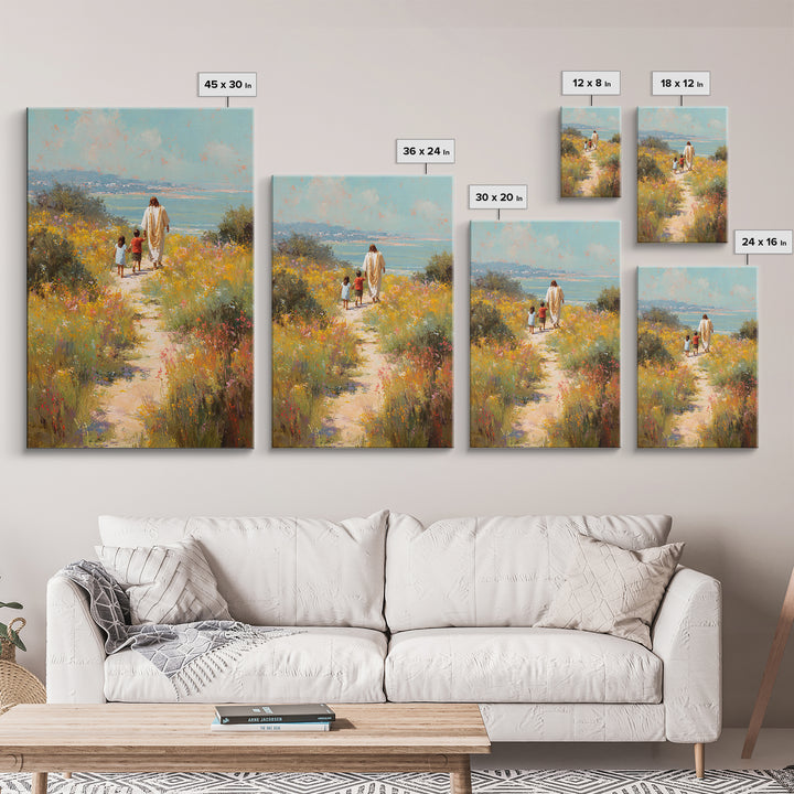 Blossoms Of Guidance, Framed Canvas Print, Christian Wall Art, Jesus Canvas Art, Christian Art Print, Large Christian Painting, Christian G