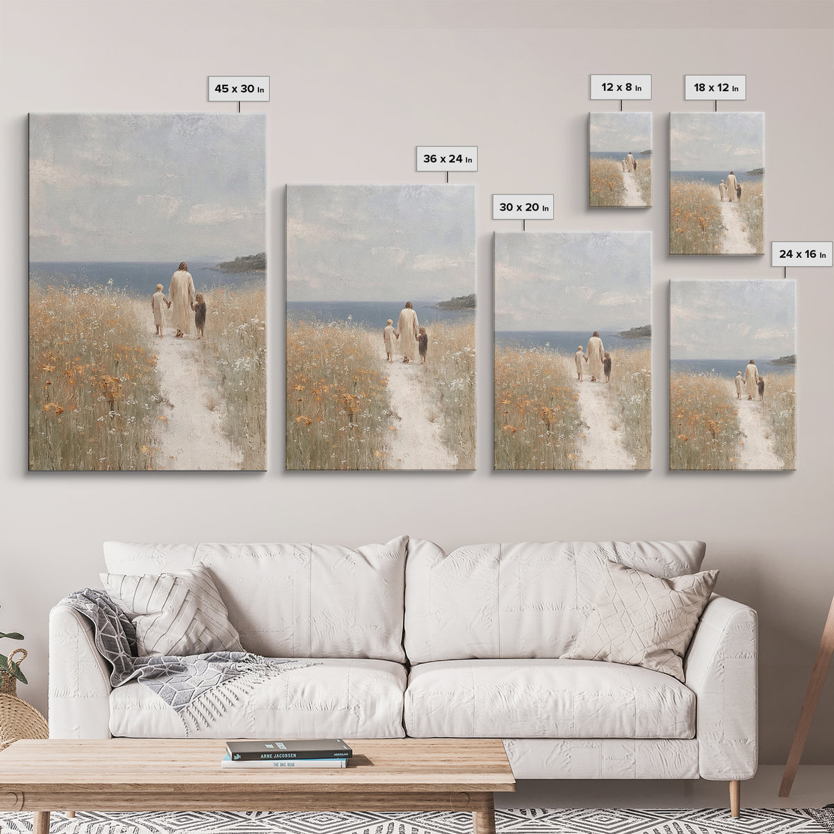 Horizon Of Comfort | Framed Canvas Print | Christian Wall Art | Jesus Art Canvas | Modern Christian Art | Christian Gift | Christian Art Pa
