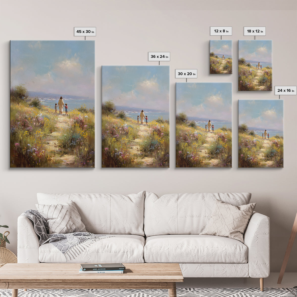Field Of Gentle Hope – Framed Canvas Print – Christian Wall Art – Jesus Art Canvas – Subtle Christian Paintings – Christian Art Gift – Vint