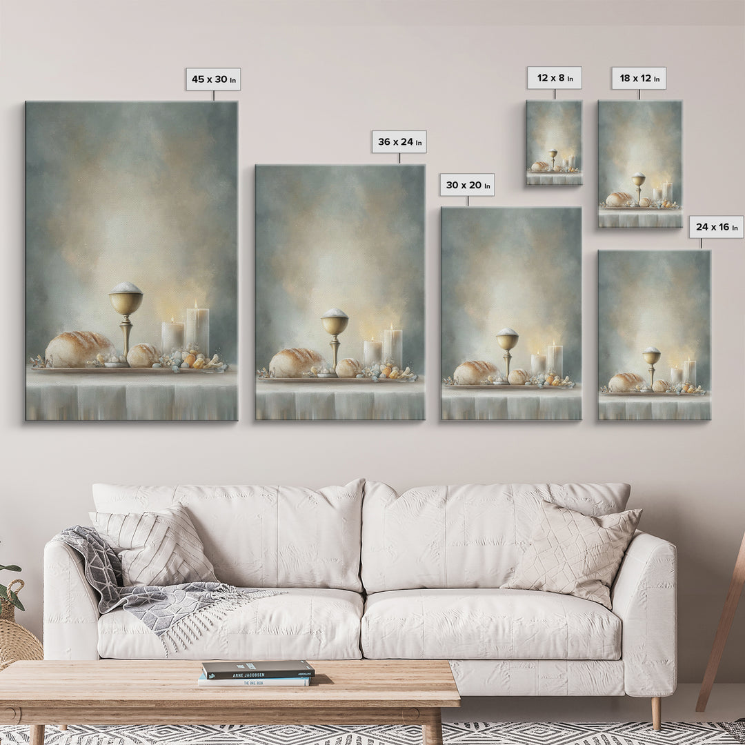 Table Of Grace – Framed Canvas Print – Christian Art Canvas – Christian Wall Art – Large Christian Art – Christian Decor For Home