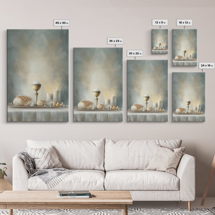 Table Of Grace – Framed Canvas Print – Christian Art Canvas – Christian Wall Art – Large Christian Art – Christian Decor For Home