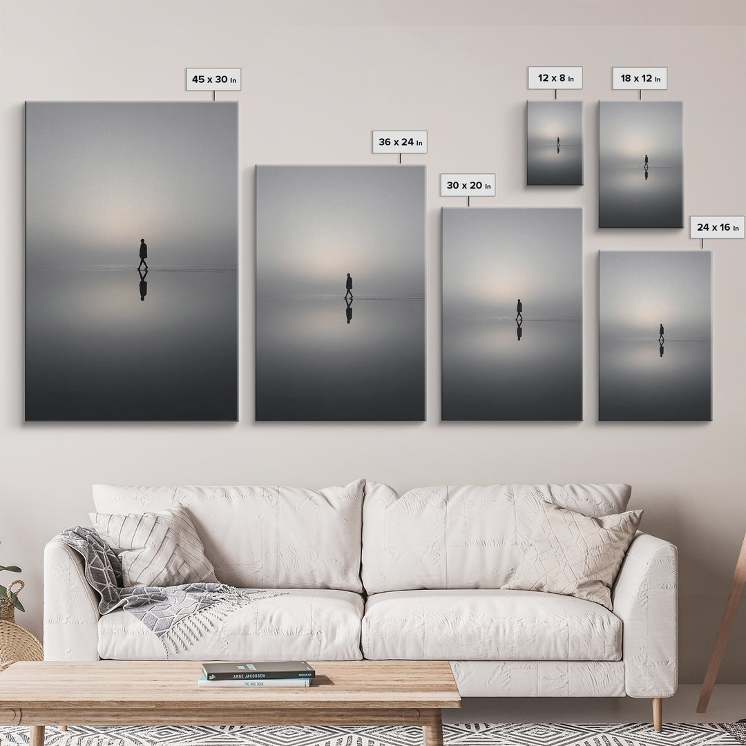 Solitary Grace - Framed Canvas Print - Christian Wall Art - Christian Art Canvas - Jesus Painting - Moody Christian Art