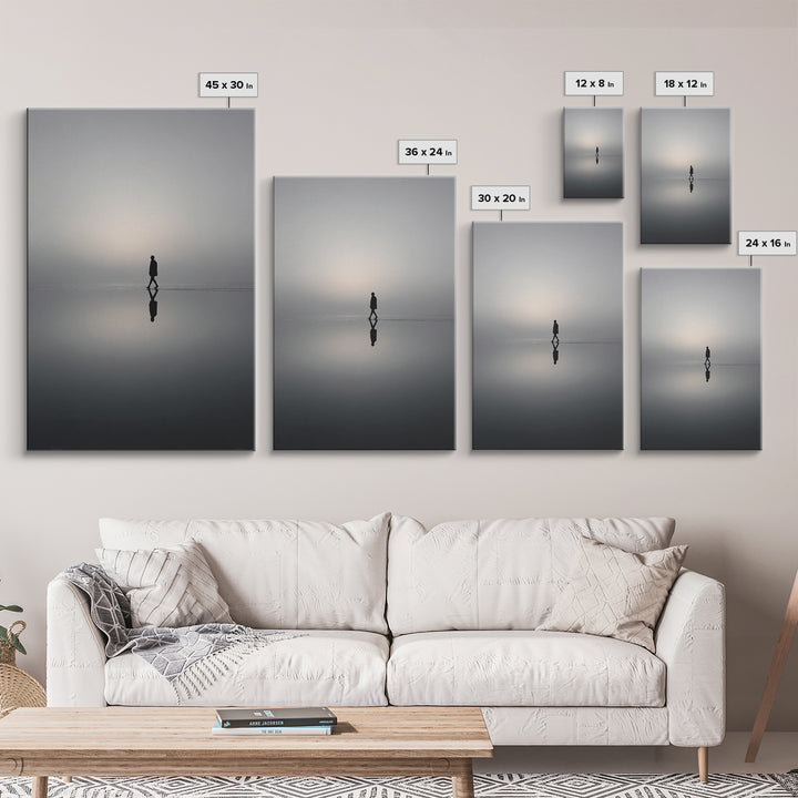 Solitary Grace - Framed Canvas Print - Christian Wall Art - Christian Art Canvas - Jesus Painting - Moody Christian Art