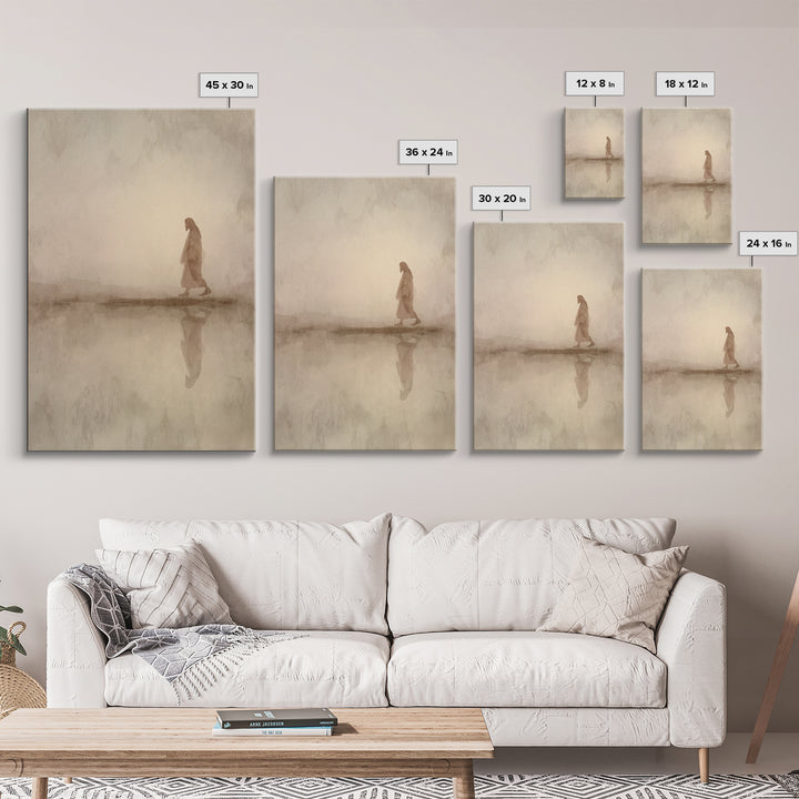 Ancient Walk - Framed Canvas Print - Christian Wall Art - Jesus Painting - Vintage Christian Art - Christian Art Canvas - Christian Gift