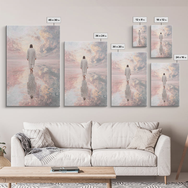 Gentle Horizon | Framed Canvas Print | Christian Art Canvas | Christian Wall Art | Jesus Painting | Subtle Christian Art