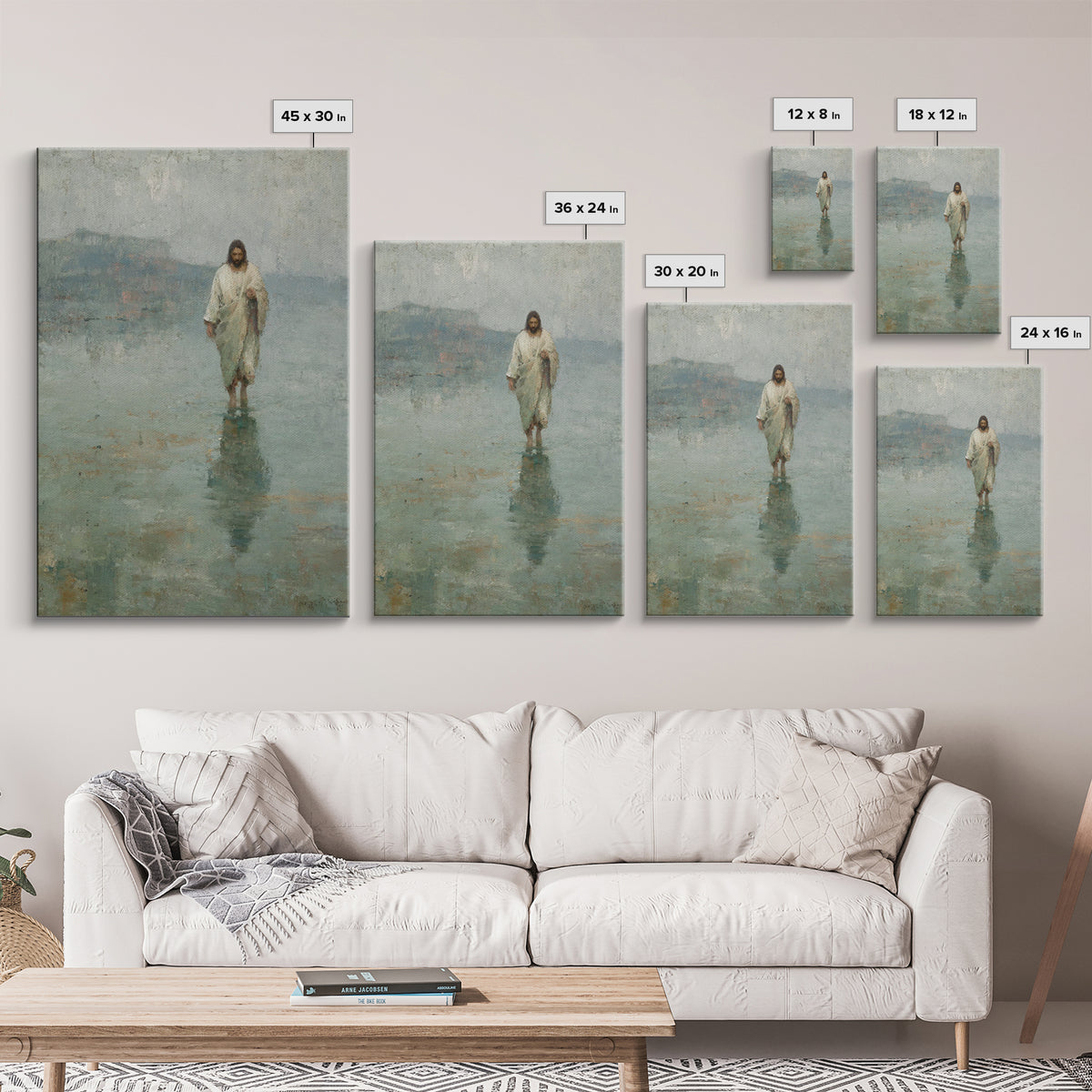 Hallowed Path | Framed Canvas Print | Christian Art Canvas | Jesus Painting | Vintage Christian Art | Christian Wall Art