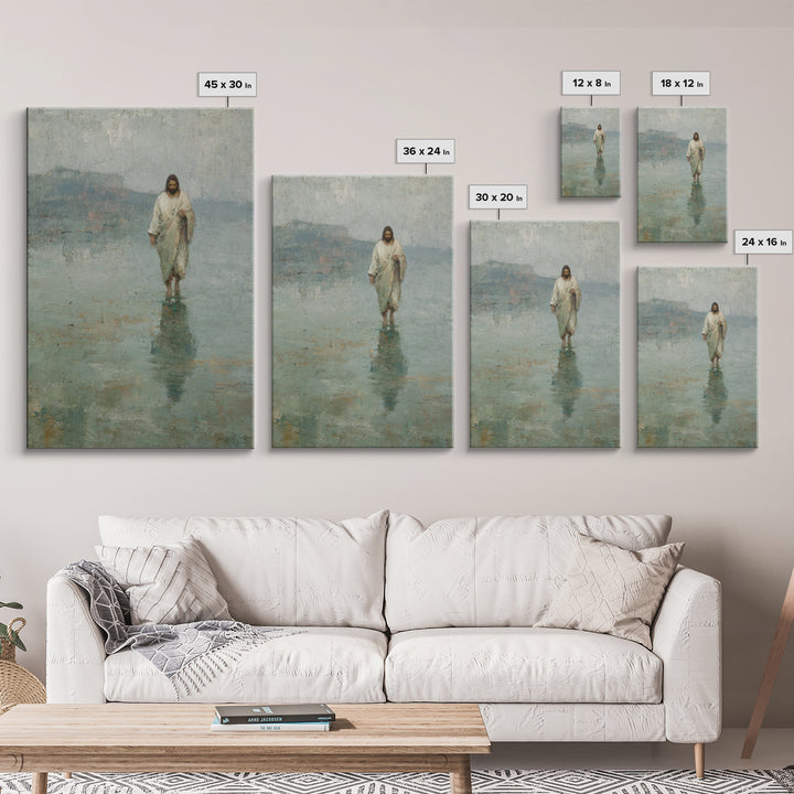 Hallowed Path | Framed Canvas Print | Christian Art Canvas | Jesus Painting | Vintage Christian Art | Christian Wall Art