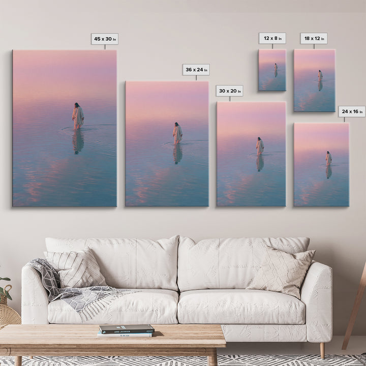 Rosewater Peace , Framed Canvas Print, Christian Art Canvas, Jesus Painting, Modern Christian Art, Christian Wall Art