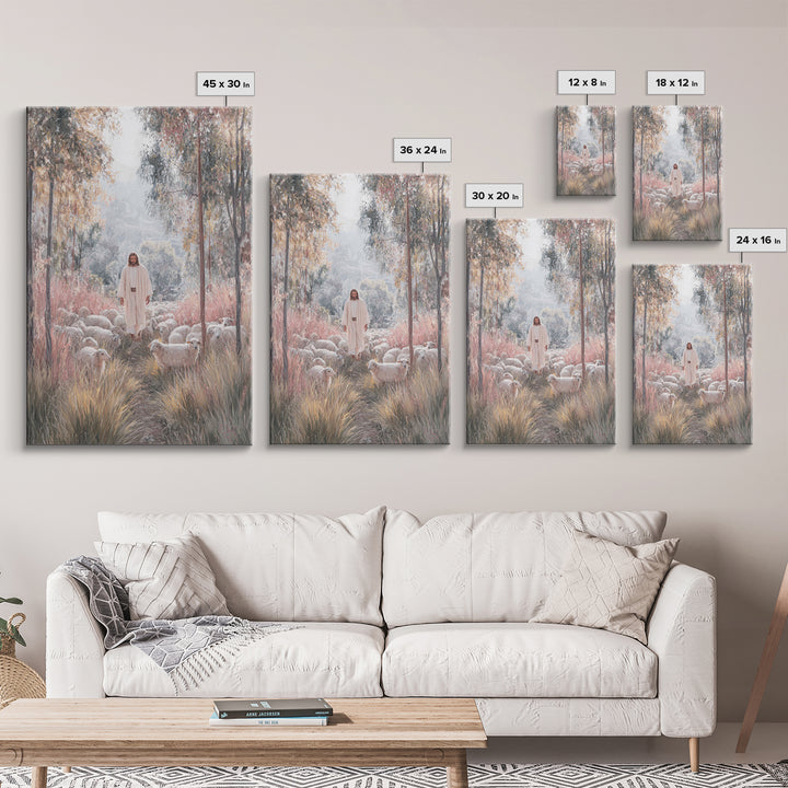 Radiant Shepherd – Framed Canvas Print – Christian Art Canvas – Christian Wall Art – Jesus Painting – Modern Christian Art – Christian Chri