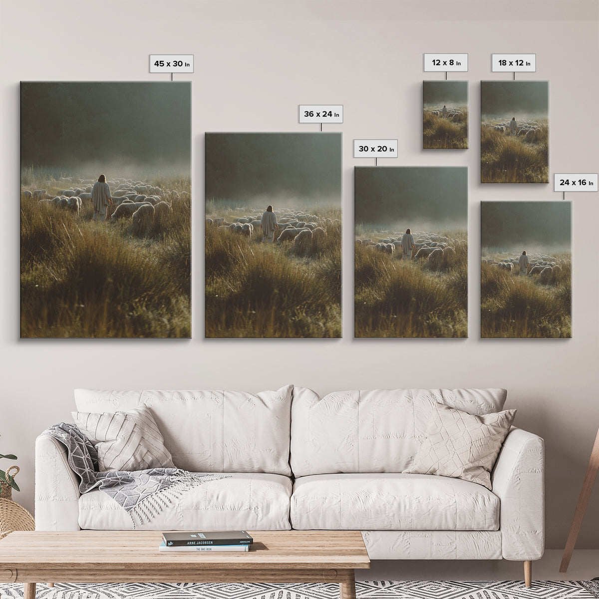 Morning Guidelight – Framed Canvas Print – Christian Art Canvas – Jesus Painting – Christian Wall Art – Subtle Christian Art – Christmas Ar