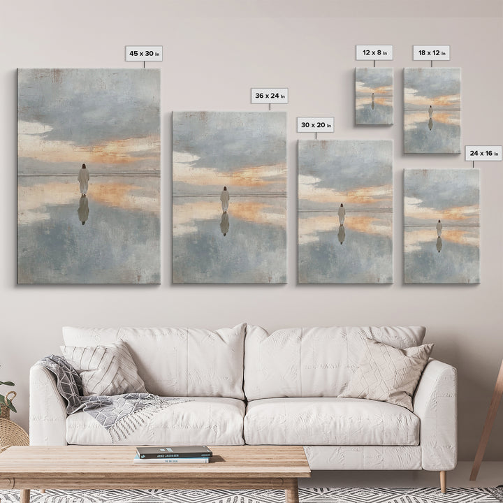 Morning Of Peace | Framed Canvas Print | Jesus Art Print | Christian Wall Art | Modern Christian Art | Unique Christian Art | Christian Dec