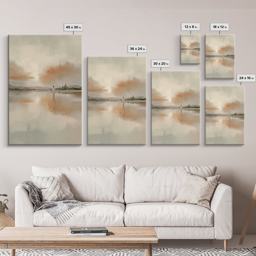 Walk Of Faith, Framed Canvas Print, Jesus Wall Art, Christian Canvas Art, Christian Art Print, Subtle Christian Art, Christian Christmas De