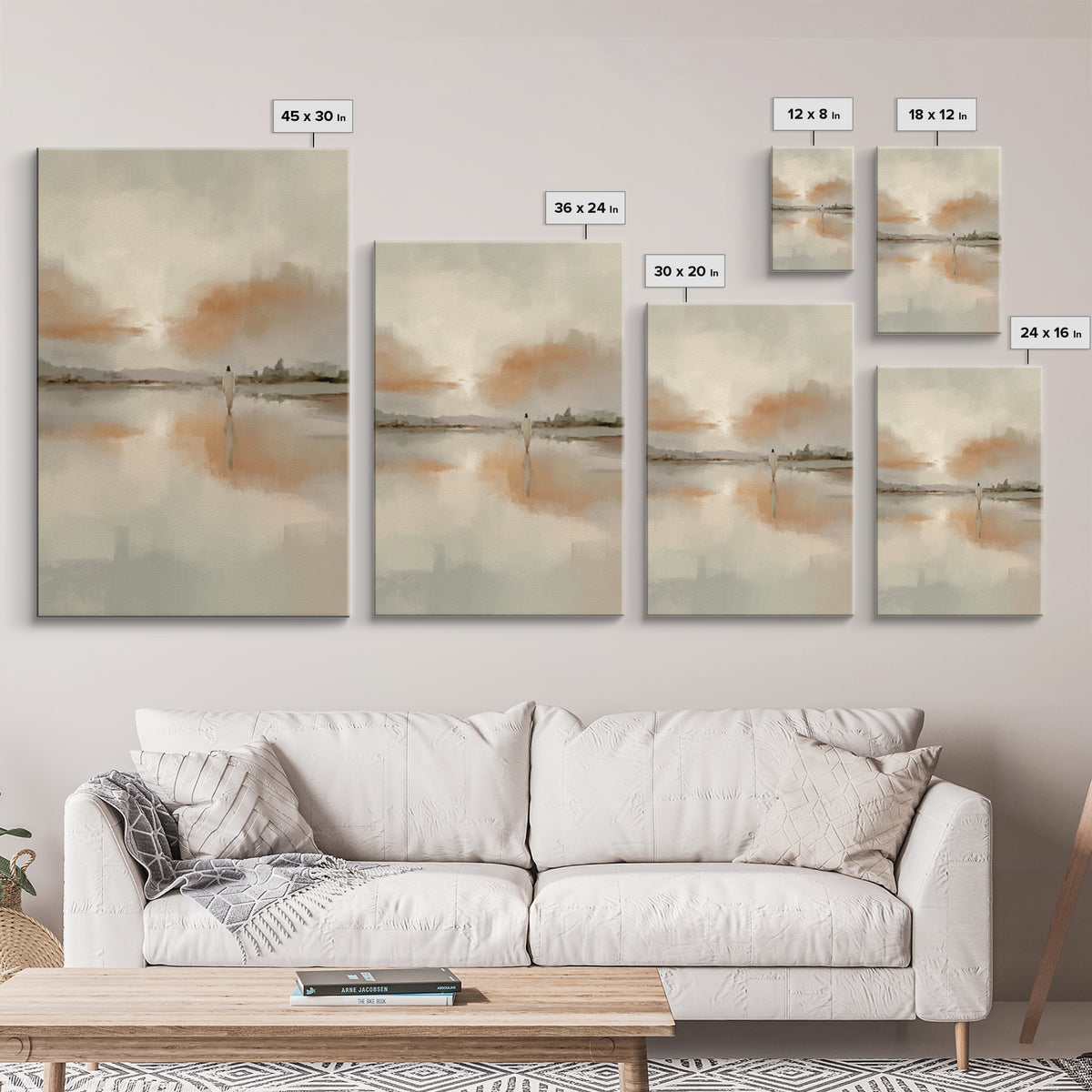 Walk Of Faith, Framed Canvas Print, Jesus Wall Art, Christian Canvas Art, Christian Art Print, Subtle Christian Art, Christian Christmas De