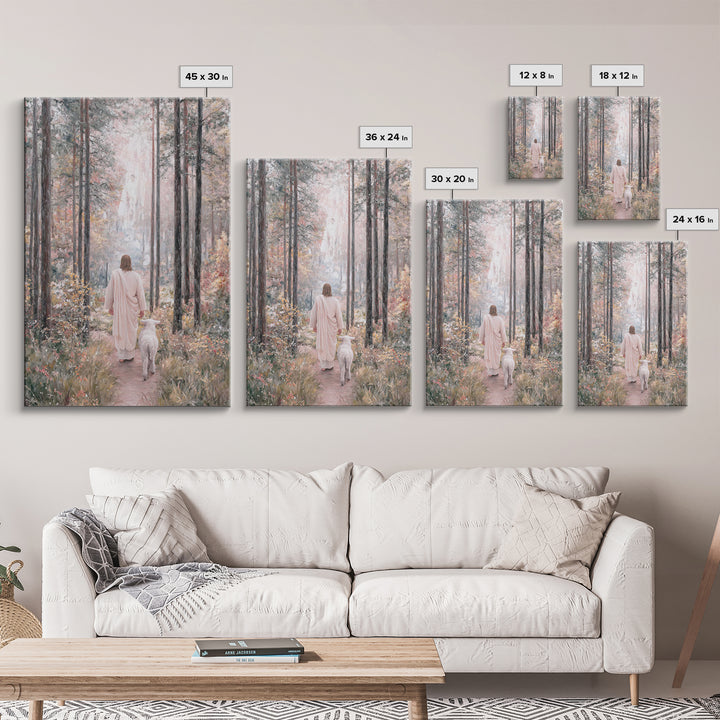 Forest Of Grace, Framed Canvas Print, Christian Wall Art, Christian Art Canvas, Jesus Painting, Subtle Christian Paintings, Christian Gift