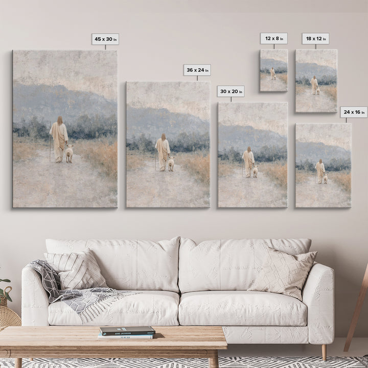 Guided Journey – Framed Canvas Print – Christian Art Work – Jesus Canvas Art – Minimalist Christian Art – Christian Wall Art – Christian De