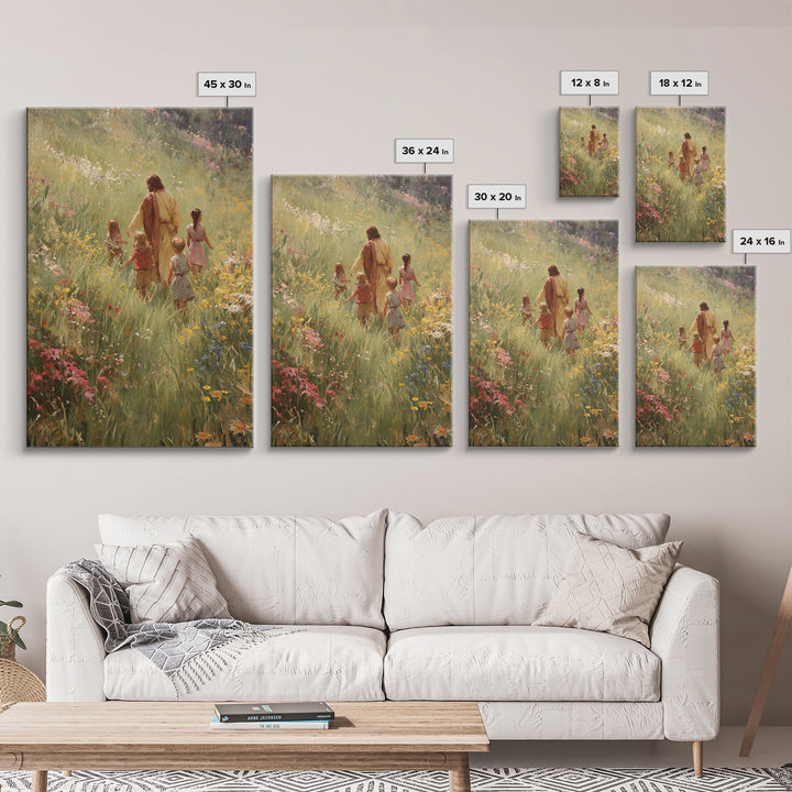 Grace In Bloom | Framed Canvas Print | Christian Art Canvas | Christian Wall Art | Jesus Painting | Christian Decor | Christmas Art Prints