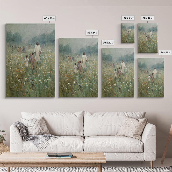 Quiet Blooming Grace | Framed Canvas Print | Christian Art Canvas | Christian Wall Art | Jesus Painting | Christian Christmas Art | Christi