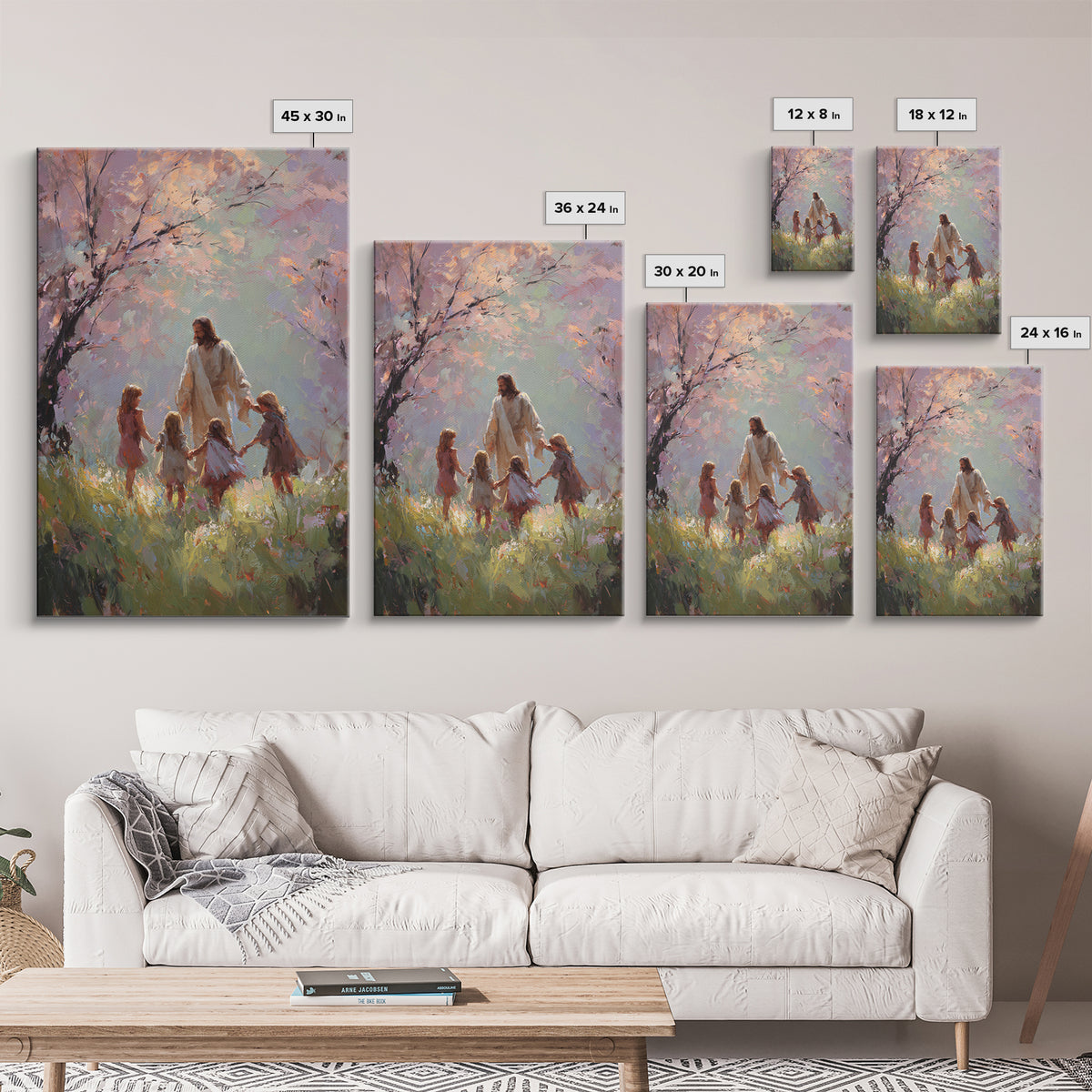 Circle Of Light – Framed Canvas Print – Christian Wall Art – Christian Art Canvas – Jesus Painting – Christian Art – Christian Gift Ideas