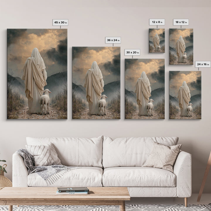 Shepherd’s Haven, Framed Canvas Print, Christian Wall Art, Christian Art Canvas, Jesus Painting, Christian Art, Christian Gift