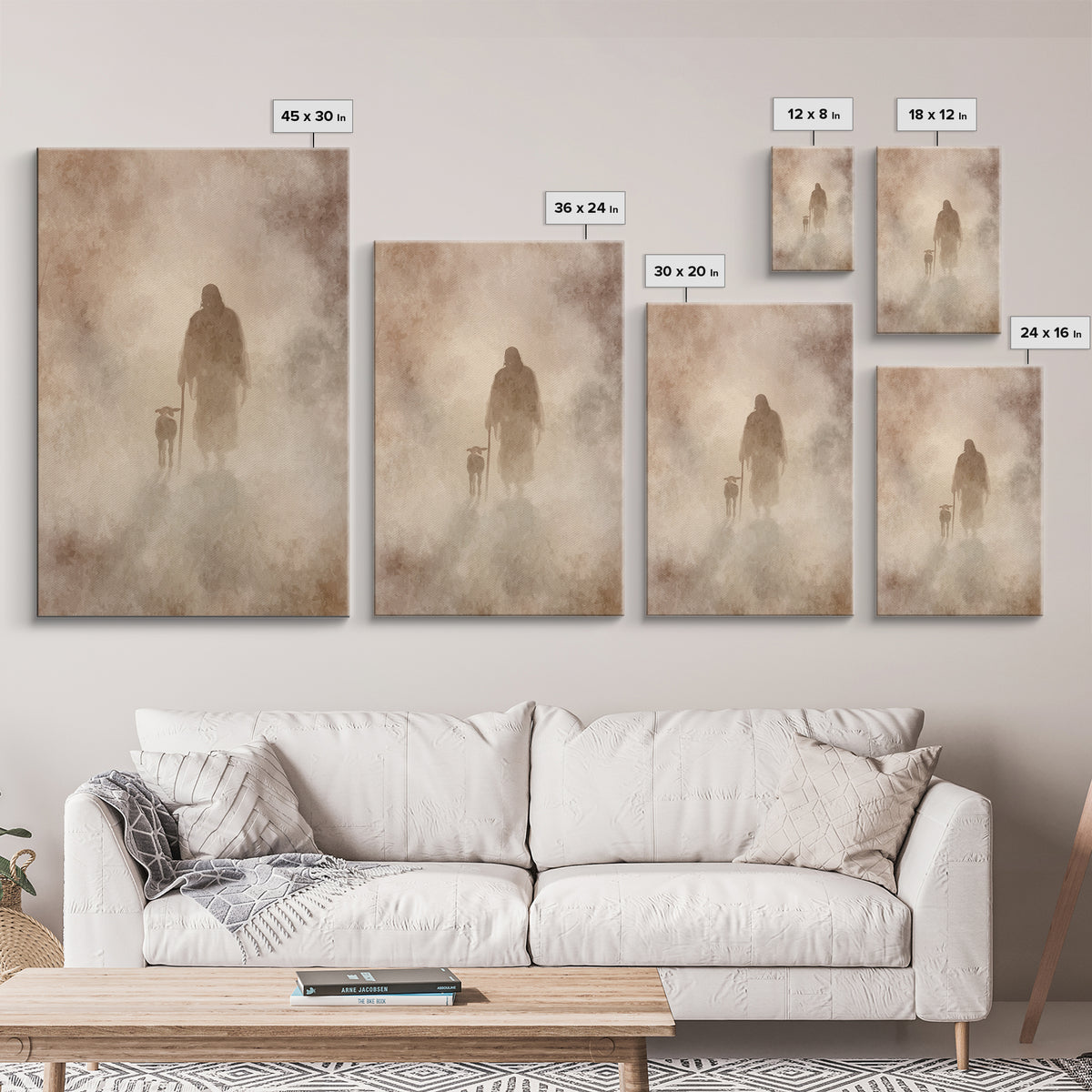 Dusty Road Faith | Framed Canvas Print | Christian Art Canvas | Christian Art | Christian Wall Art | Jesus Painting | Christian Christmas A
