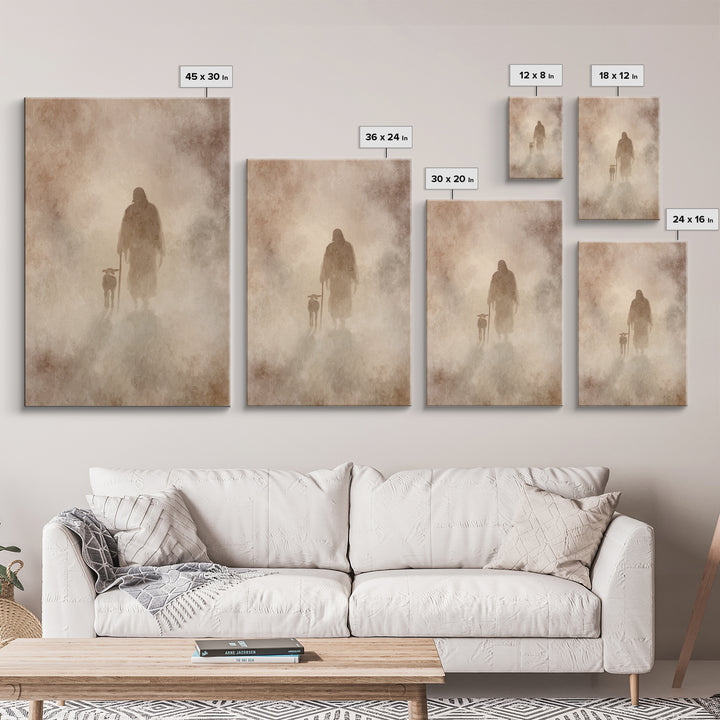 Dusty Road Faith | Framed Canvas Print | Christian Art Canvas | Christian Art | Christian Wall Art | Jesus Painting | Christian Christmas A