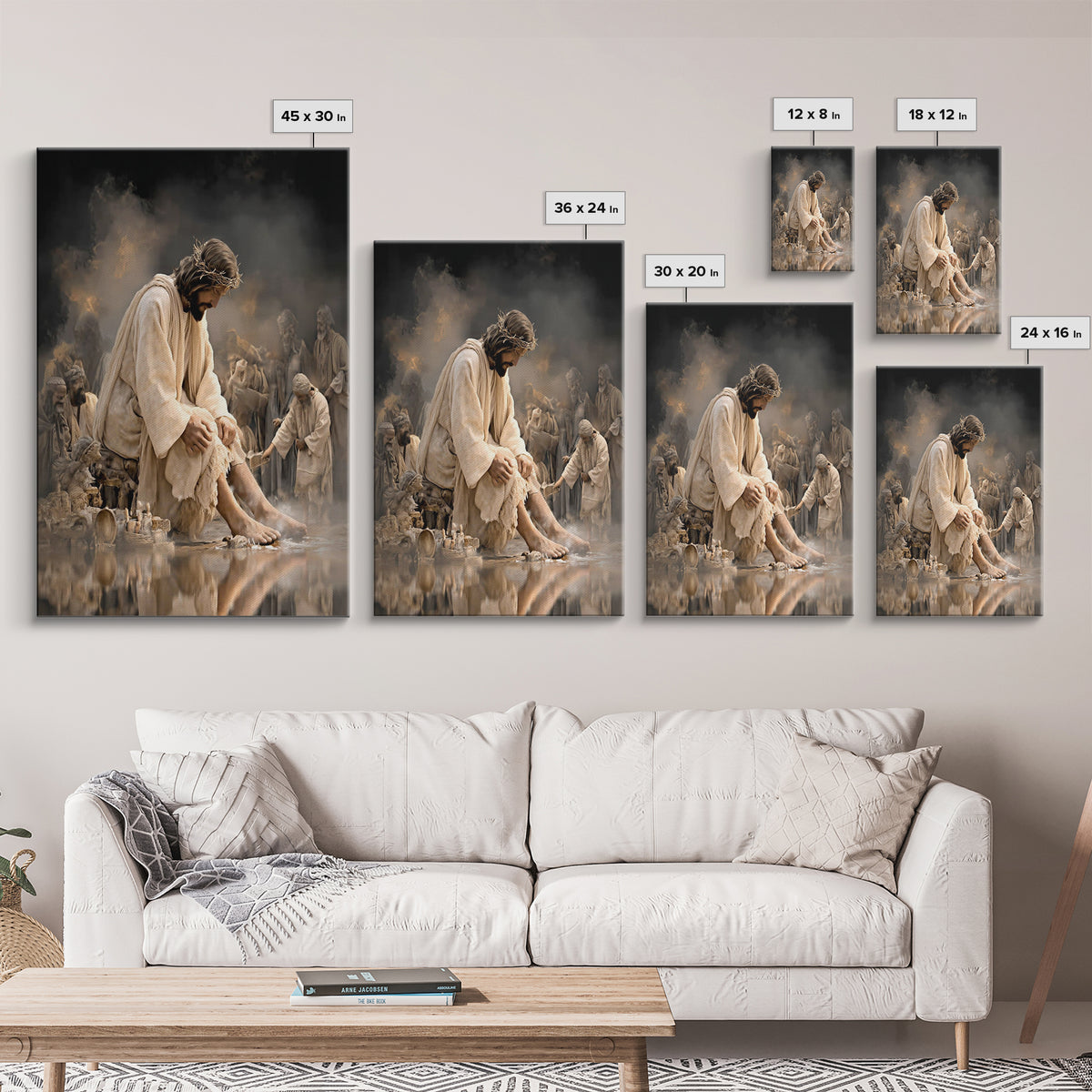 Quiet Servant Grace – Framed Canvas Print – Christian Wall Art – Jesus Painting – Christian Art Canvas – Christian Decor – Modern Christian