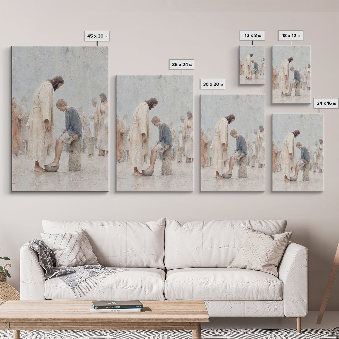 Humble Light Path | Framed Canvas Print | Christian Wall Art | Jesus Canvas Art | Christian Art Print | Christian Gift Ideas | Vintage Chri