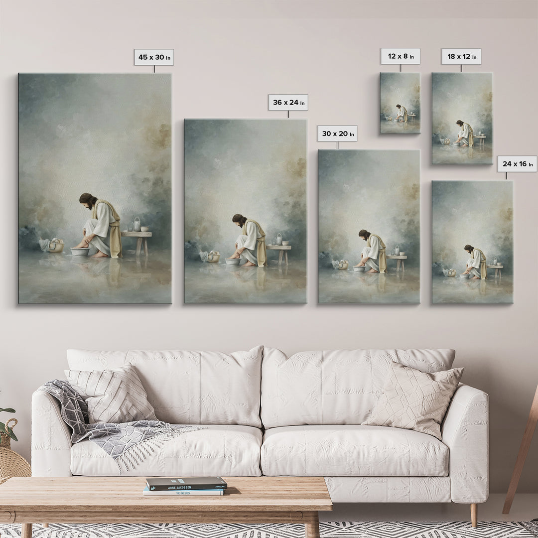 Still Waters Hope – Framed Canvas Print – Christian Wall Art – Jesus Art Print – Christian Art Canvas – Subtle Christian Art – Large Christ
