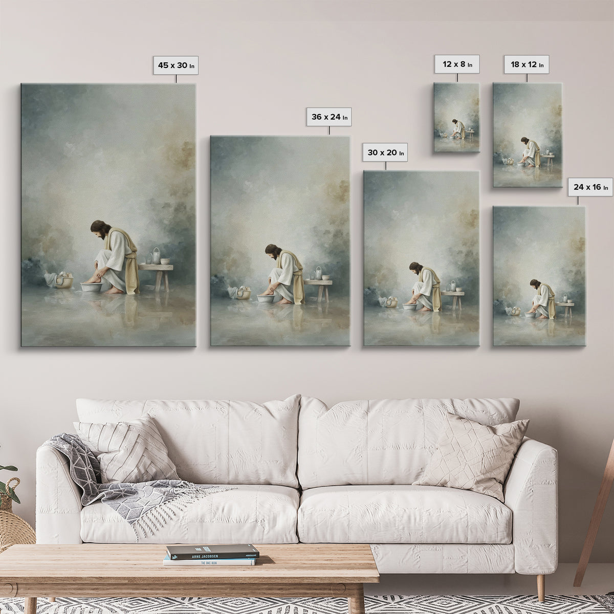 Still Waters Hope – Framed Canvas Print – Christian Wall Art – Jesus Art Print – Christian Art Canvas – Subtle Christian Art – Large Christ