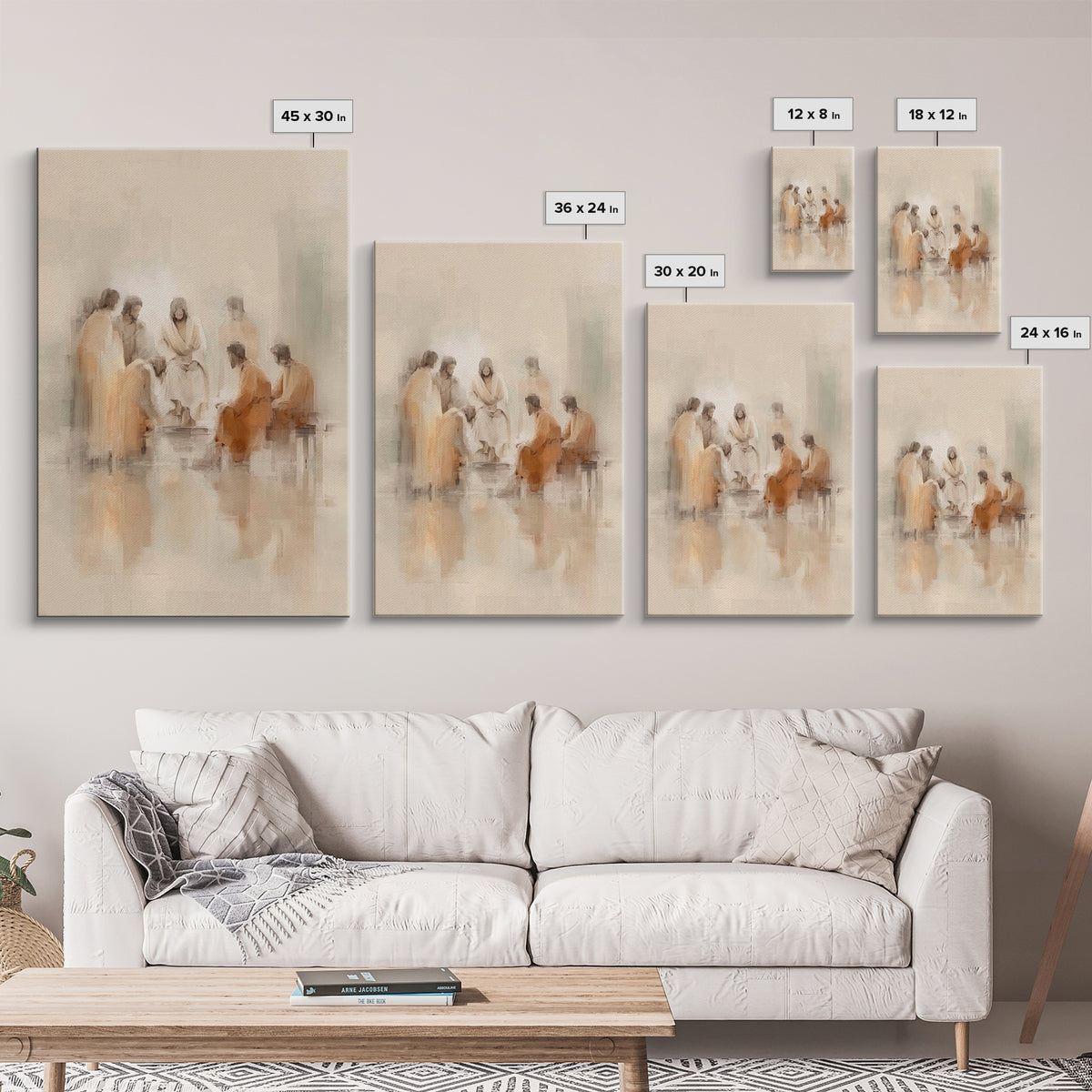 Circle Of Compassion, Framed Canvas Print, Christian Wall Art, Christian Art Canvas, Jesus Painting, Christian Decor, Modern Christian Art