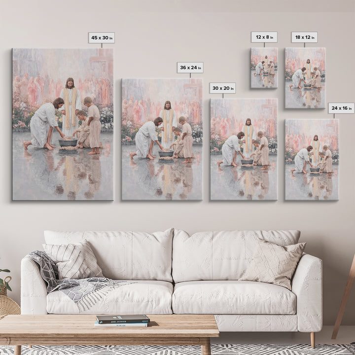 Gathered In Peace – Framed Canvas Print – Christian Wall Art – Christian Art Canvas – Jesus Painting – Christian Gift – Vintage Christian A