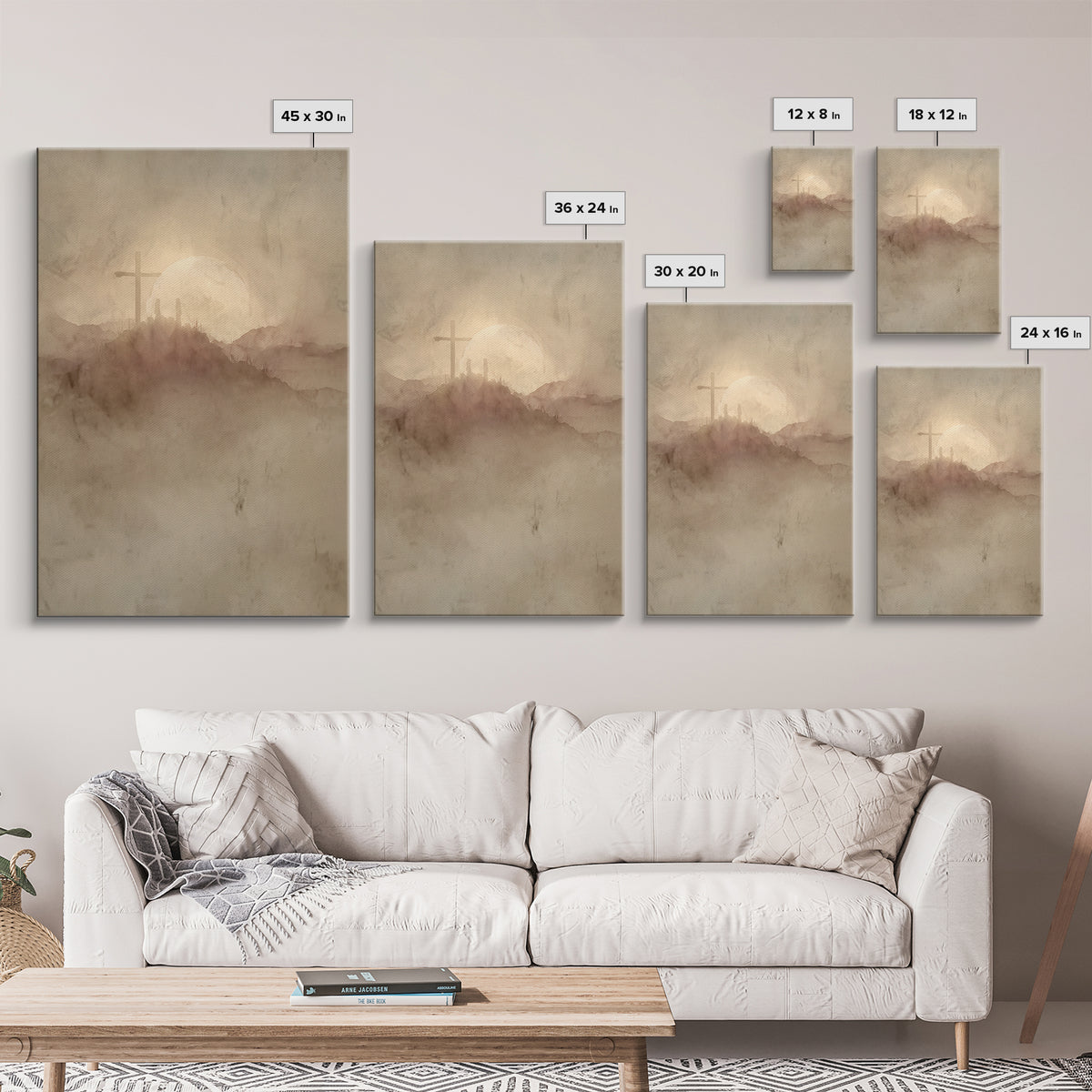 Hilltop Revelation | Framed Canvas Print | Christian Art Canvas | Christian Wall Art | Moody Christian Art | Christian Christmas Art