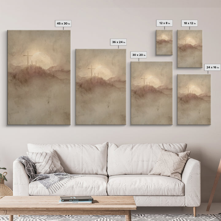 Hilltop Revelation | Framed Canvas Print | Christian Art Canvas | Christian Wall Art | Moody Christian Art | Christian Christmas Art