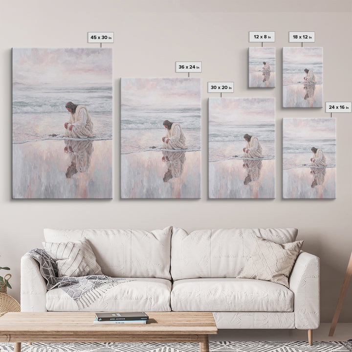 Shorelight Mercy – Framed Canvas Print – Christian Wall Art – Jesus Painting – Christian Art Canvas – Christian Gift Ideas – Christmas Art