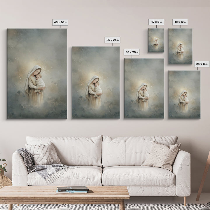 Light Of Bethlehem - Framed Canvas Print - Christian Art Canvas - Christian Wall Art - Jesus Painting - Christian Christmas Art - Christian