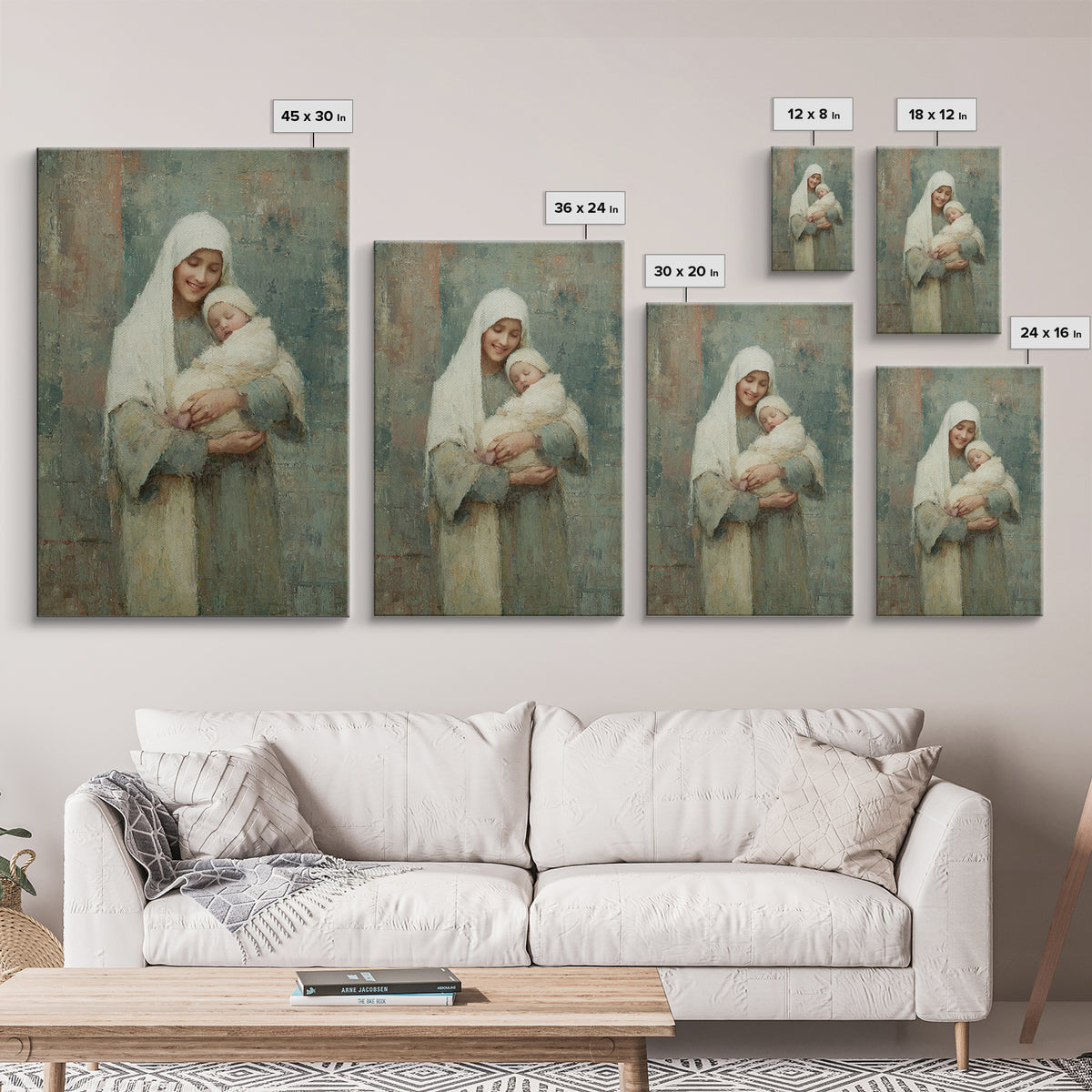 Blessed Embrace - Framed Canvas Print - Christian Art Canvas - Christian Wall Art - Christian Christmas Art - Jesus Painting - Christian De