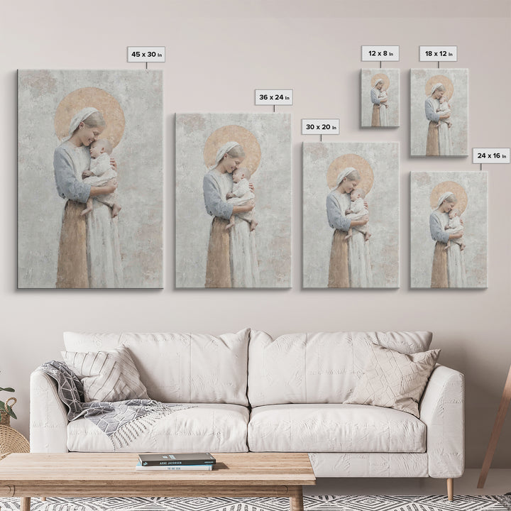 Gentle Hope Rising - Framed Canvas Print - Christian Art Canvas - Minimalist Christian Art - Christian Wall Art - Christian Painting - Chri