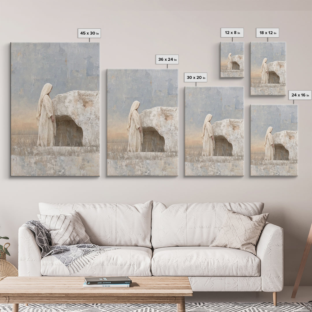Joyful Light - Framed Canvas Print - Christian Art Canvas - Christian Wall Art - Mary And Jesus Painting - Christian Decoration - Christian