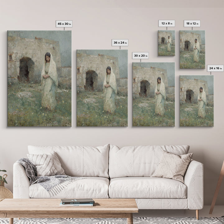 Silent Tomb Morning - Framed Canvas Print - Christian Wall Art - Christian Art Canvas - Christian Painting - Christian Decor - Christian Ar