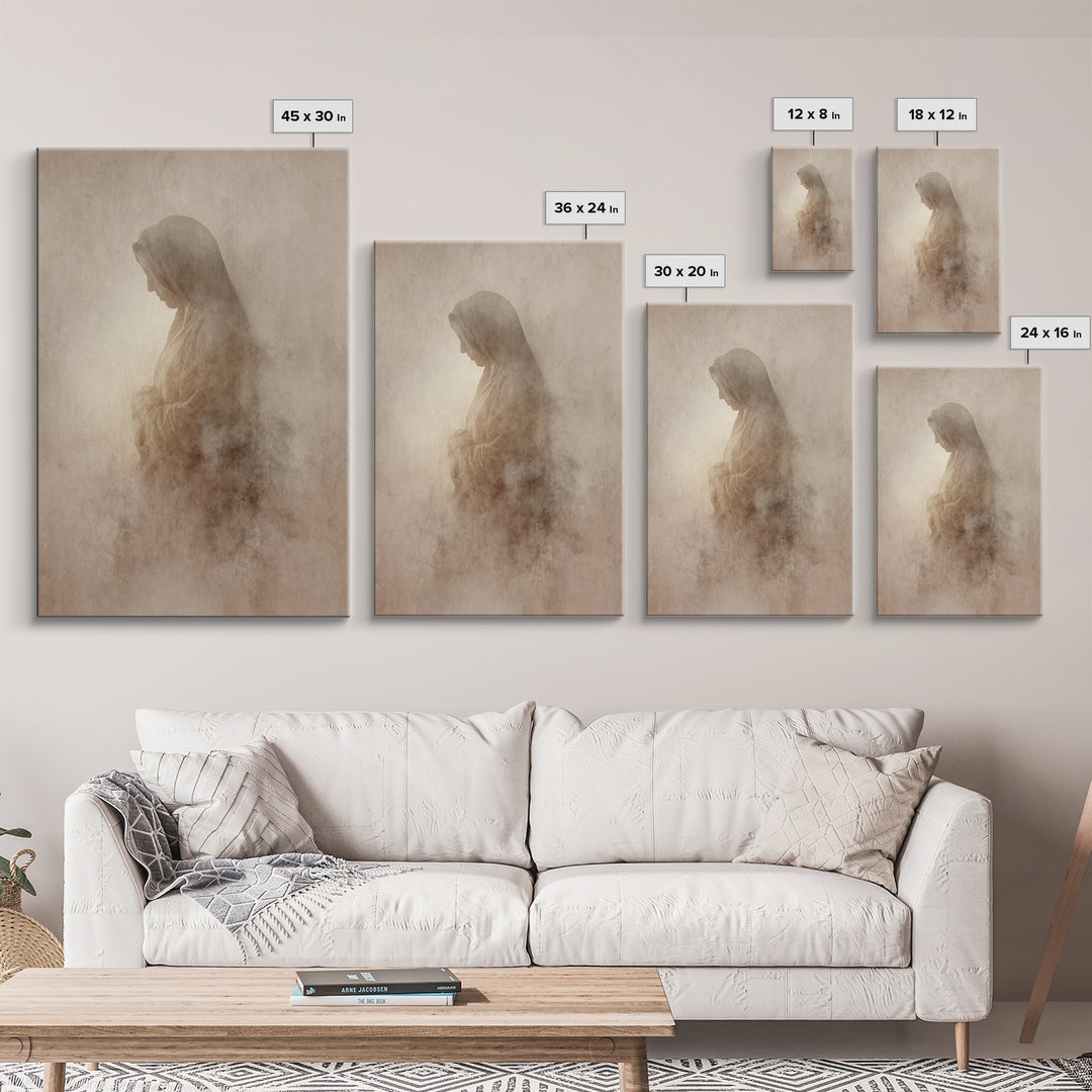 Quiet Reverence - Framed Canvas Print - Christian Art Canvas - Subtle Christian Art - Christian Wall Art - Christian Painting - Christian G