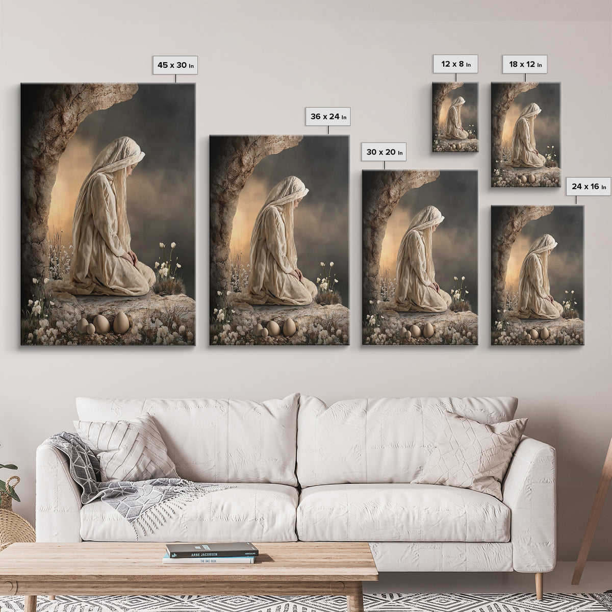Sacred Vigil – Framed Canvas Print – Christian Wall Art – Christian Art Canvas – Christian Painting – Moody Christian Art – Christian Art G