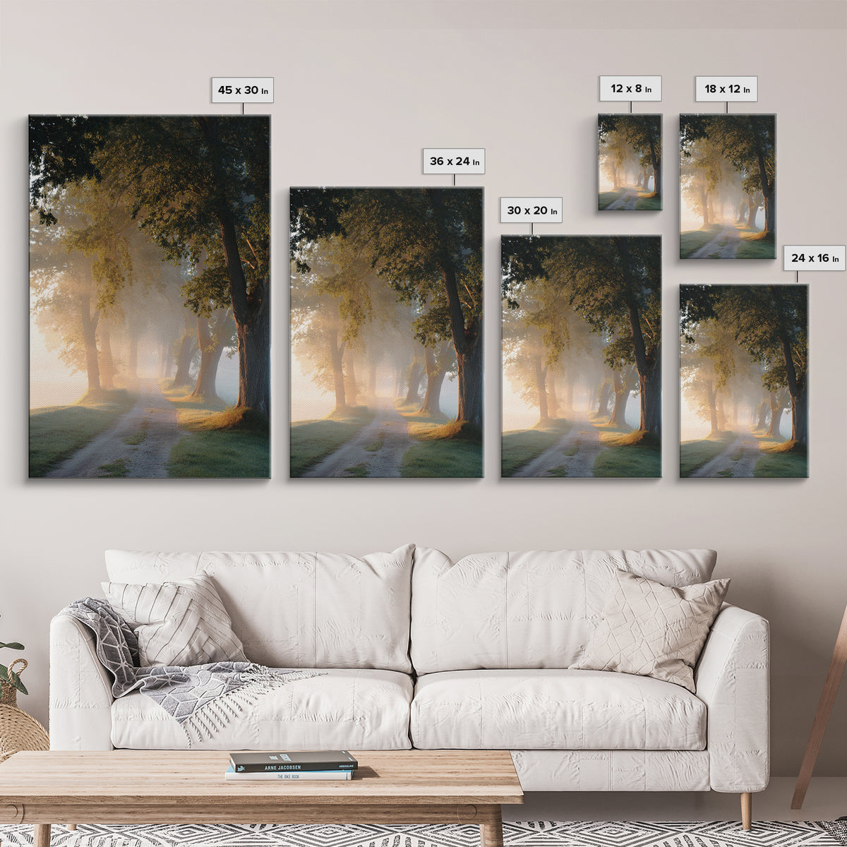 Golden Way – Framed Canvas Print – Christian Art Canvas – Christian Wall Art – Christian Painting – Christian Decor – Christian Art Print