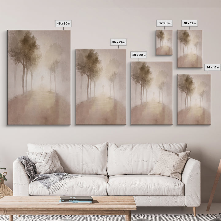 Silent Pilgrimage – Framed Canvas Print – Christian Wall Art – Christian Art Canvas – Abstract Christian Art – Christian Art – Christian Gi