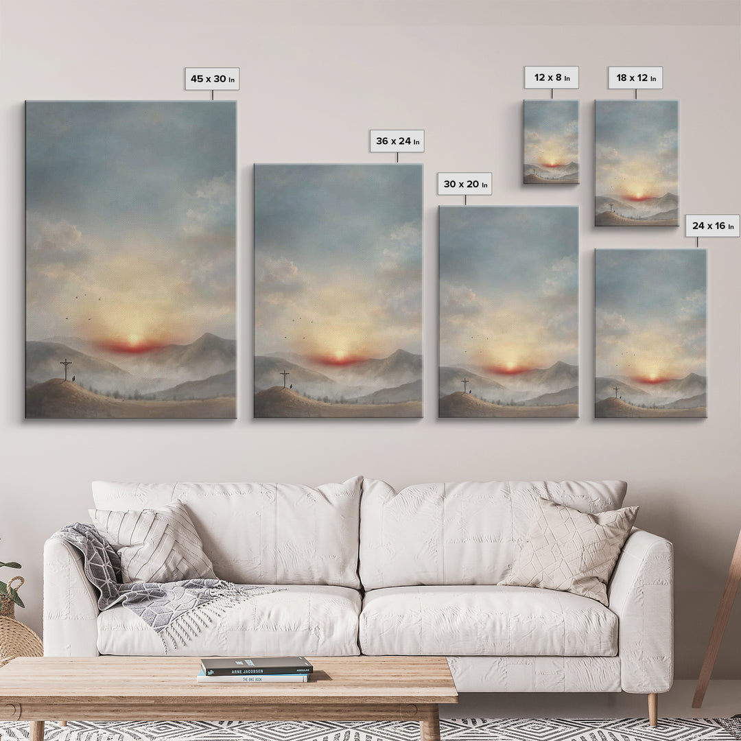 Resurrection Peace | Framed Canvas Print | Christian Art Canvas | Christian Wall Art | Modern Christian Art | Christian Gift