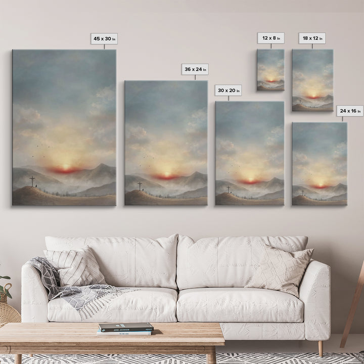 Resurrection Peace | Framed Canvas Print | Christian Art Canvas | Christian Wall Art | Modern Christian Art | Christian Gift