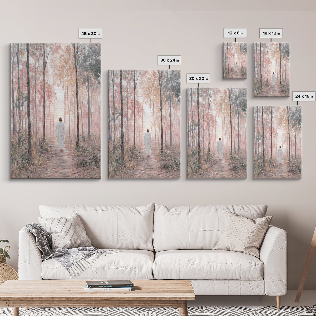 Path Of Grace | Framed Canvas Print | Christian Wall Art | Jesus Painting | Christian Art Canvas | Modern Christian Art